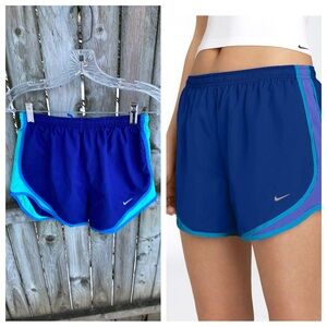 Nike Tempo Dri-fit athletic running shorts built-in brief blue M 8 10